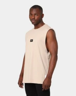 Saint Morta Annex Premier Oversized Muscle T-Shirt Stone -Champioe Style 02039140 YS400 mens 0060
