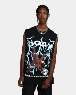 Goat Crew American Muscle Muscle T-Shirt Black