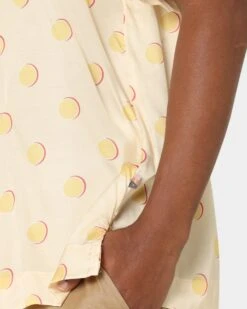 Honor The Gift Century Camp Button Up Shirt Cream Polkadot -Champioe Style 02039279 YD219 mens 0070