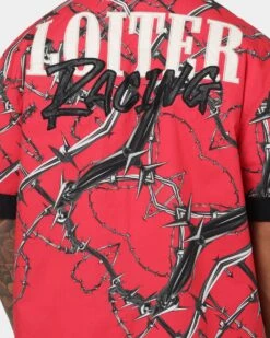 Loiter Daytona Mechanic Button Up Shirt Red 14 Loiter Daytona Mechanic Button Up Shirt Red -Champioe Style 02039882 YR001 mens 0050