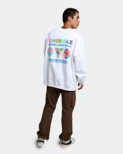 Guess Originals GUESS Originals X J Balvin Amor Sweat Shirt Pure White -Champioe Style 02039936 YW268 mens 020