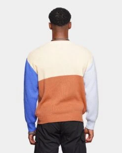 XXIII Emil Block Sweater Brown/Blue -Champioe Style 02040095 YX304 mens 0040