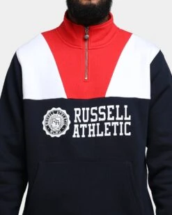 Russell Athletic Hellcat Three Quarter Zip Ink -Champioe Style 02040109 YI023 mens 0030
