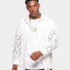 XXIII Cedric Lace Button Up Shirt White -Champioe Style 02040205 YW100 mens 0010