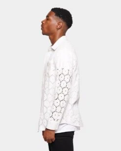 XXIII Cedric Lace Button Up Shirt White -Champioe Style 02040205 YW100 mens 0060