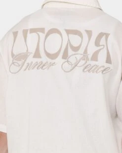 Loiter Utopia Lined Blend Button Up Ecru -Champioe Style 02040494 YE017 mens 4