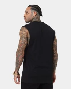 Saint Morta Graveyard Oversized Muscle T-Shirt Black/Gold -Champioe Style 02040748 YB003 mens 040