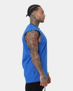 Saint Morta Graveyard Oversized Muscle T-Shirt Royal/Gold -Champioe Style 02040748 YR409 mens 050