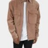 MNML Corduroy Zip Up Shirt Brown 1 MNML Corduroy Zip Up Shirt Brown -Champioe Style 02040844 YX300 mens 0010