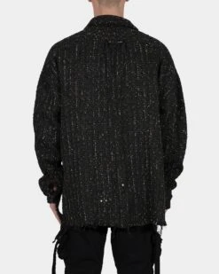 MNML Loose Woven Flannel Shirt Black 19 MNML Loose Woven Flannel Shirt Black -Champioe Style 02040852 YB001 mens 0040