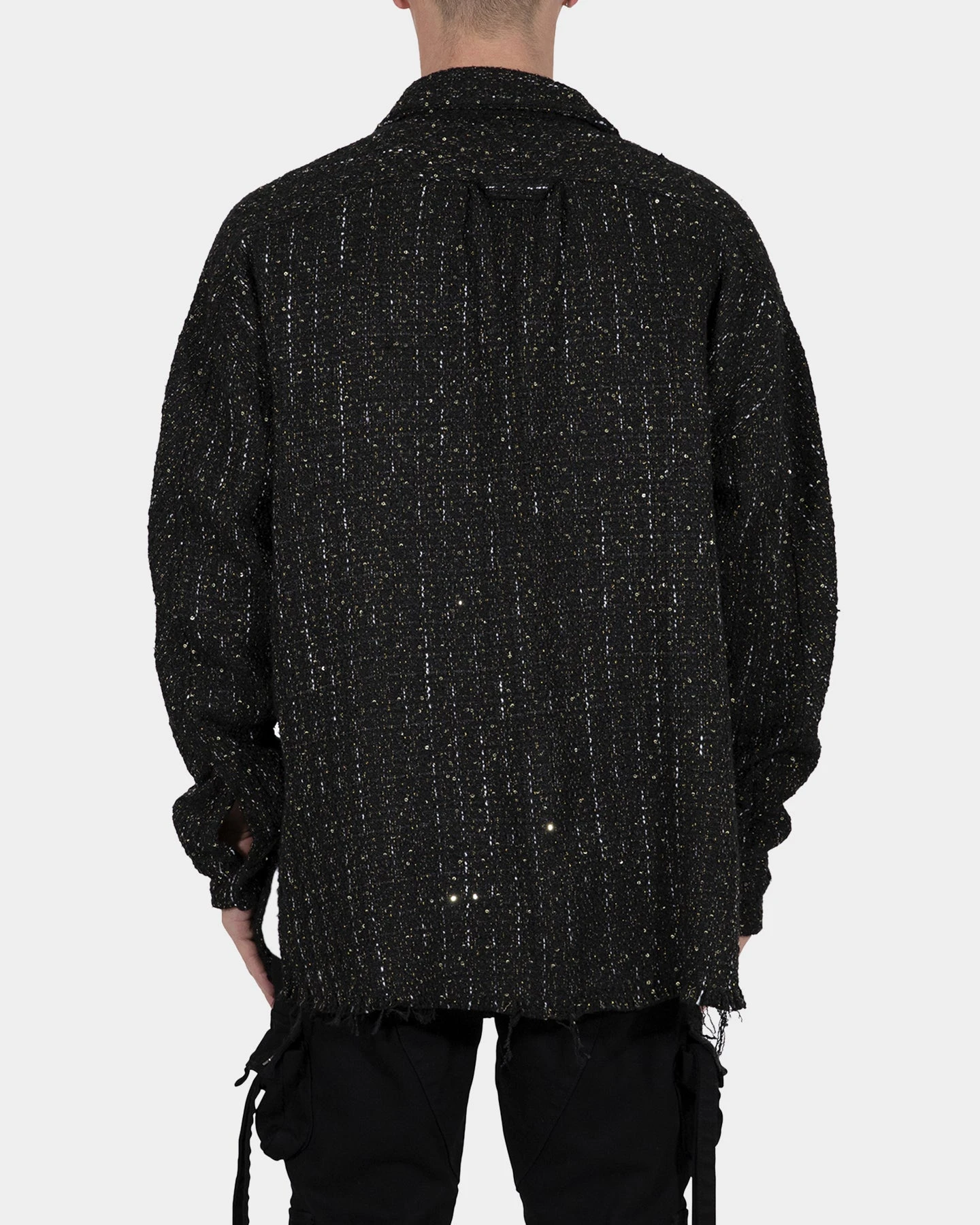 MNML Loose Woven Flannel Shirt Black 8 MNML Loose Woven Flannel Shirt Black - Image 6