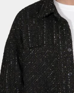 MNML Loose Woven Flannel Shirt Black 21 MNML Loose Woven Flannel Shirt Black -Champioe Style 02040852 YB001 mens 0060