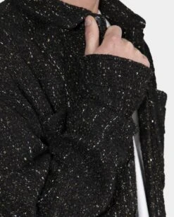 MNML Loose Woven Flannel Shirt Black 22 MNML Loose Woven Flannel Shirt Black -Champioe Style 02040852 YB001 mens 0070