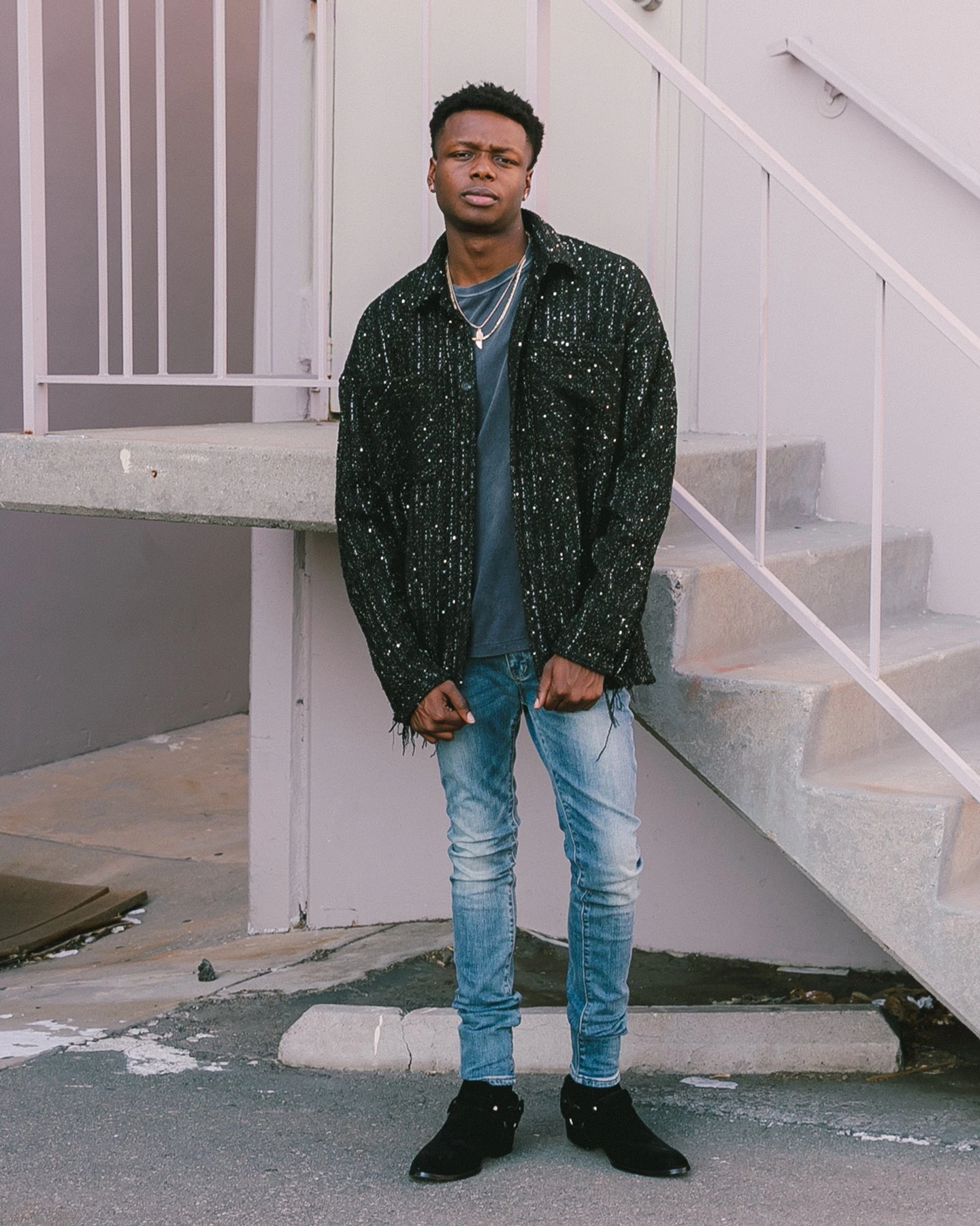 MNML Loose Woven Flannel Shirt Black 14 MNML Loose Woven Flannel Shirt Black - Image 12