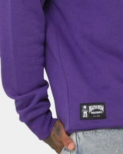 Deathrow Records Half Half Crewneck Purple/Yellow 15 Deathrow Records Half Half Crewneck Purple/Yellow -Champioe Style 02041139 YP243 mens 0070