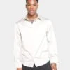 XXIII Kai Satin Button Up Shirt Off White 2 XXIII Kai Satin Button Up Shirt Off White -Champioe Style 02041446 YO007 mens 010