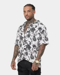 Saint Morta Paradise Short Sleeve Shirt White/Black