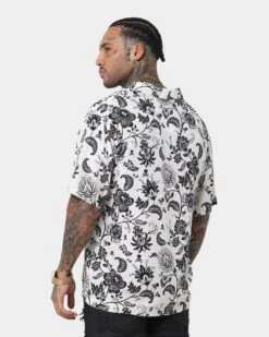 Saint Morta Paradise Short Sleeve Shirt White/Black -Champioe Style 02041869 YW110 mens 040