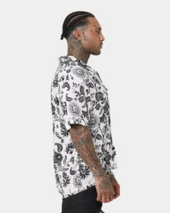 Saint Morta Paradise Short Sleeve Shirt White/Black -Champioe Style 02041869 YW110 mens 050