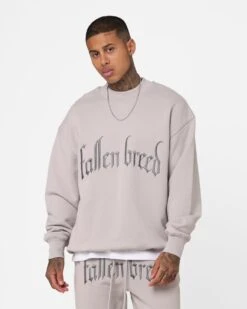 Fallen Breed Logo Crewneck Light Grey
