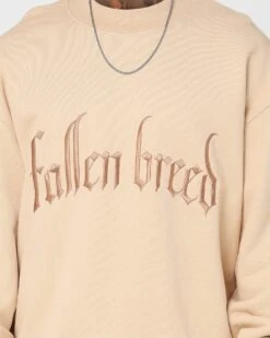 Fallen Breed Logo Crewneck Nude 11 Fallen Breed Logo Crewneck Nude -Champioe Style 02042092 YN341 mens 0030