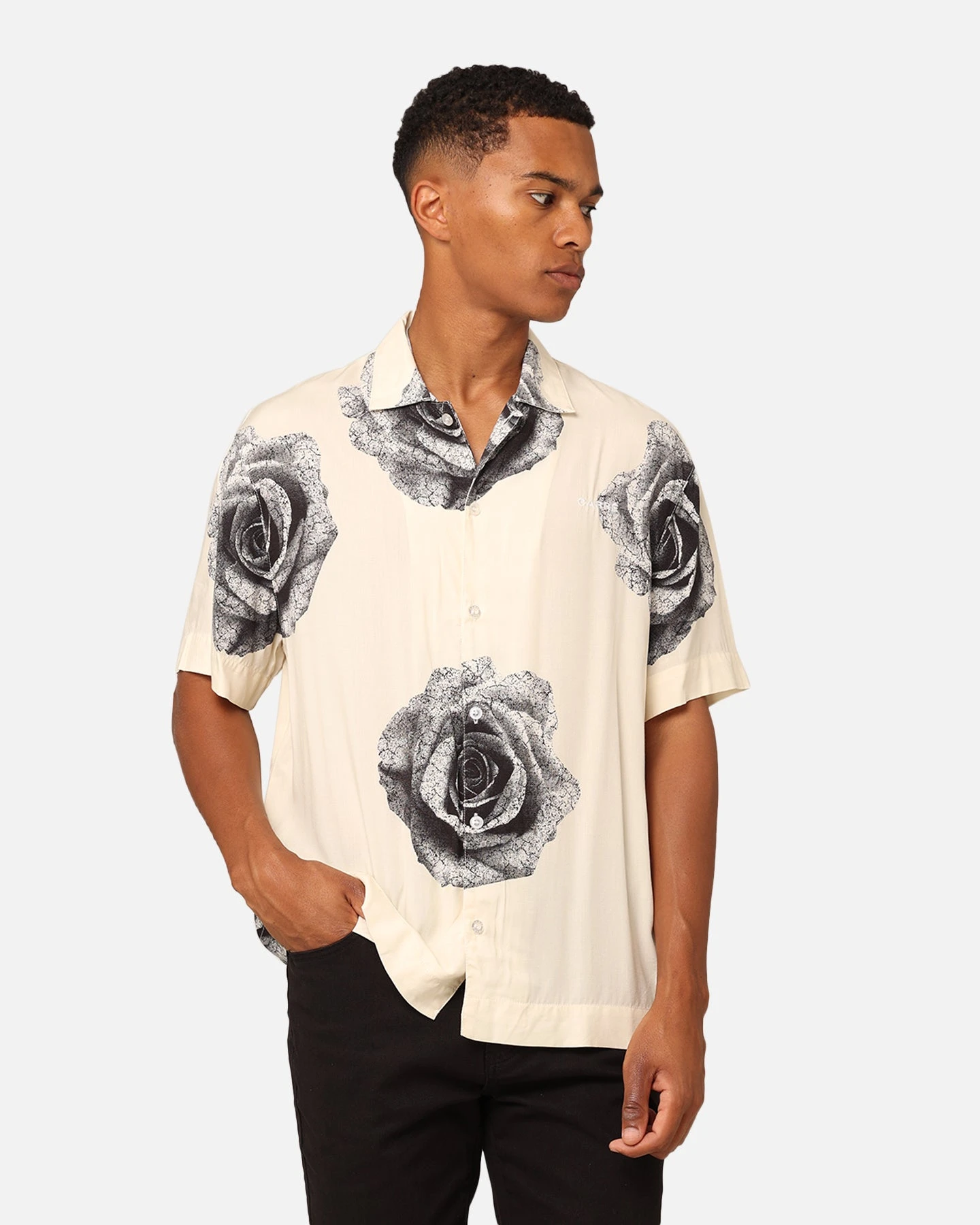 Carré Rose Bunch Button Up Shirt Off White 3 Carré Rose Bunch Button Up Shirt Off White