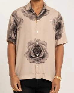 Carré Rose Bunch Button Up Shirt Stone -Champioe Style 02042349 YS400 mens 0003