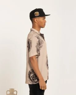 Carré Rose Bunch Button Up Shirt Stone -Champioe Style 02042349 YS400 mens 0005