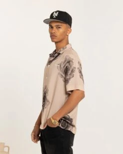 Carré Rose Bunch Button Up Shirt Stone -Champioe Style 02042349 YS400 mens 0006