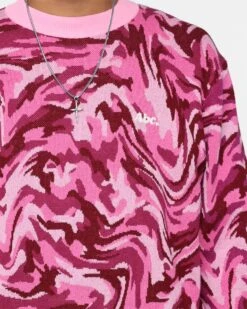 Advisory Board Crystals ABC. 123. Warped Camo Crewneck Rubellite Pink -Champioe Style 02042368 YR266 mens 0030
