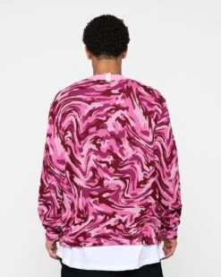 Advisory Board Crystals ABC. 123. Warped Camo Crewneck Rubellite Pink -Champioe Style 02042368 YR266 mens 0040