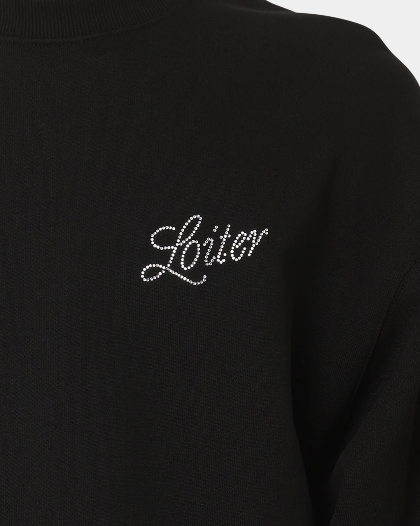 Loiter Spider Rhinestone Crewneck Black 6 Loiter Spider Rhinestone Crewneck Black - Image 4