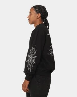Loiter Spider Rhinestone Crewneck Black 18 Loiter Spider Rhinestone Crewneck Black -Champioe Style 02042438 YB001 mens 0070
