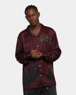International Collective Casino Essentials Button Down Shirt Burgundy