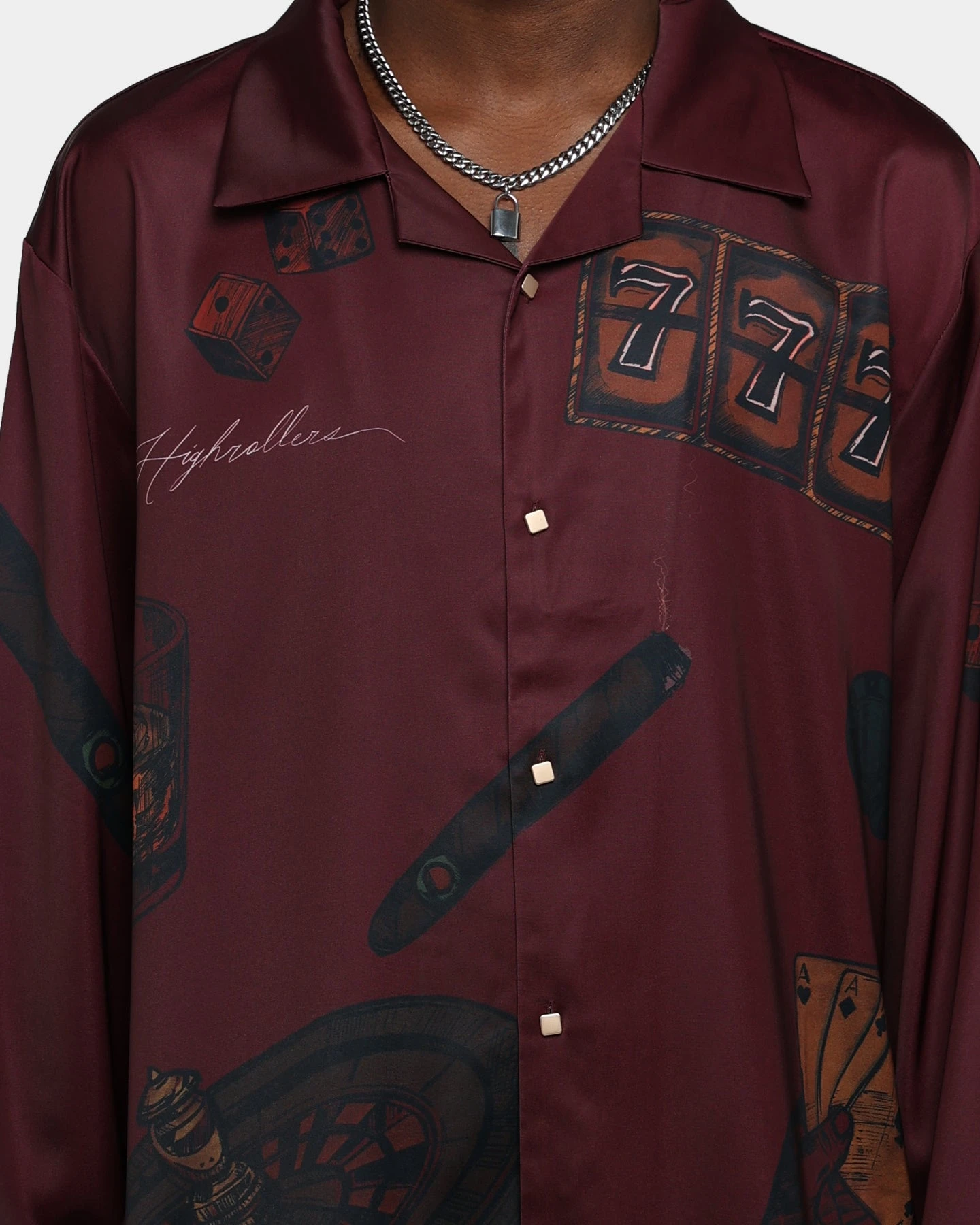 International Collective Casino Essentials Button Down Shirt Burgundy 4 International Collective Casino Essentials Button Down Shirt Burgundy - Image 2