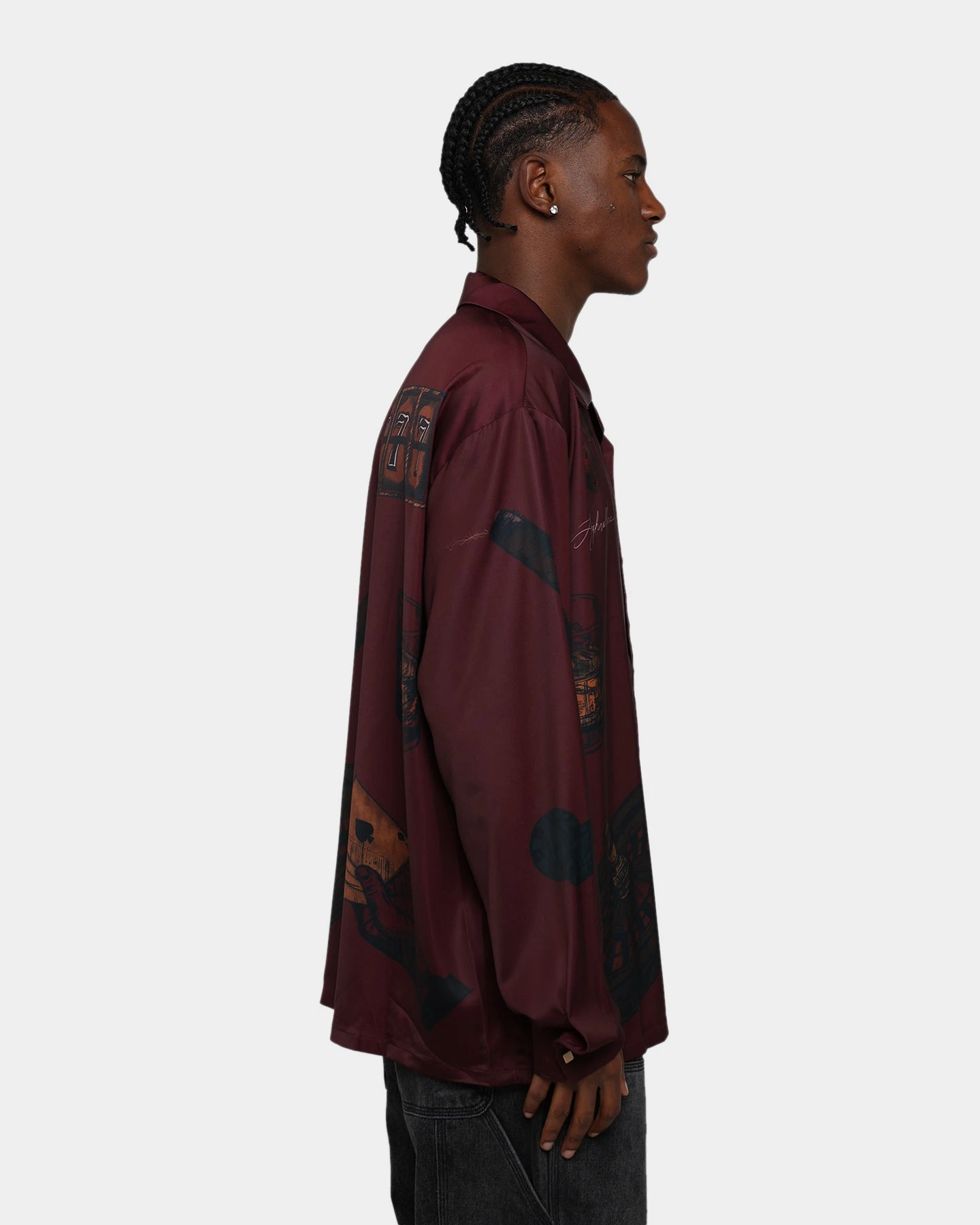 International Collective Casino Essentials Button Down Shirt Burgundy 7 International Collective Casino Essentials Button Down Shirt Burgundy - Image 5