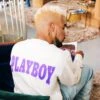 Playboy By Culture Kings Varsity Crewneck Ecru -Champioe Style 02042558 YE017 mens 0005