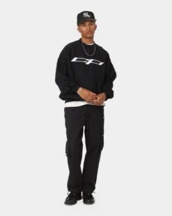 Carré CP Global Oversized Crewneck Black -Champioe Style 02042567 YB001 mens 0030
