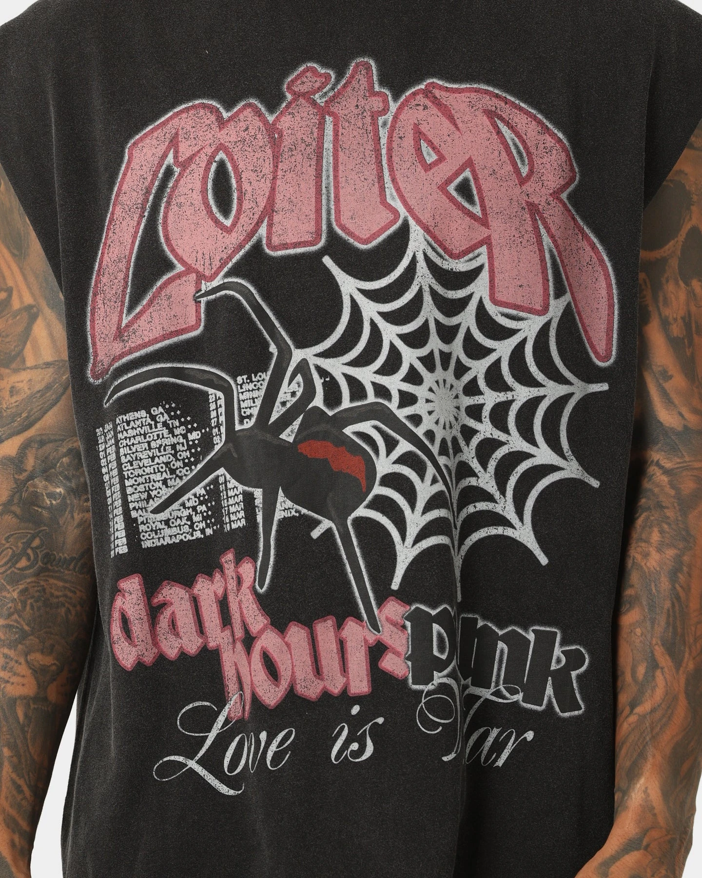 Loiter Dark Hours Oversized Vintage Muscle T-Shirt Vintage Black 6 Loiter Dark Hours Oversized Vintage Muscle T-Shirt Vintage Black - Image 4