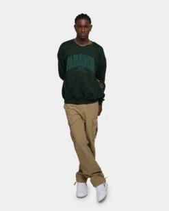 Rats Get Rat Paranoid Crewneck Military Green -Champioe Style 02043224 YM093 mens 0020
