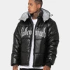 Fallen Breed Logo Puffer Jacket Black -Champioe Style 02043238 YB001 mens 0010