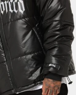 Fallen Breed Logo Puffer Jacket Black -Champioe Style 02043238 YB001 mens 00110