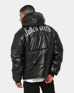 Fallen Breed Logo Puffer Jacket Black -Champioe Style 02043238 YB001 mens 0030