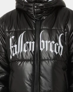 Fallen Breed Logo Puffer Jacket Black -Champioe Style 02043238 YB001 mens 0050