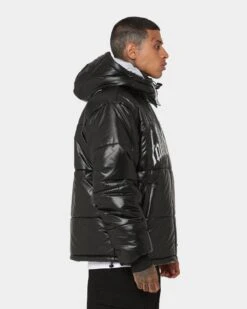 Fallen Breed Logo Puffer Jacket Black -Champioe Style 02043238 YB001 mens 0070