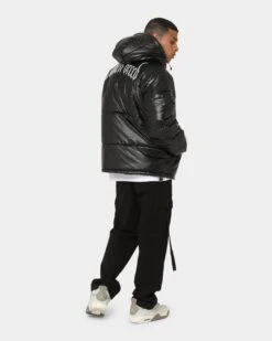 Fallen Breed Logo Puffer Jacket Black -Champioe Style 02043238 YB001 mens 0090