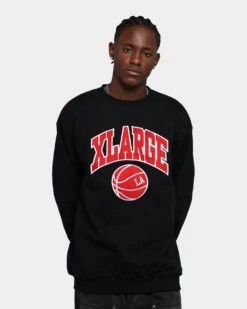 X-Large College Logo Crewneck Black
