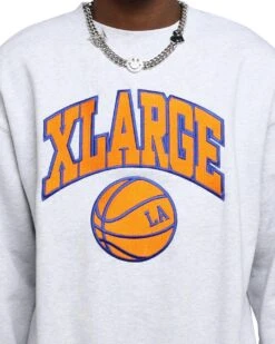 X-Large College Logo Crewneck Ash Grey -Champioe Style 02043246 YG059 mens 0030