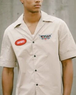 Saint Morta Pro Racing Mechanic Shirt Stone -Champioe Style 02043341 YS400 mens 0031