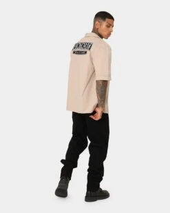 Saint Morta Pro Racing Mechanic Shirt Stone -Champioe Style 02043341 YS400 mens 0080